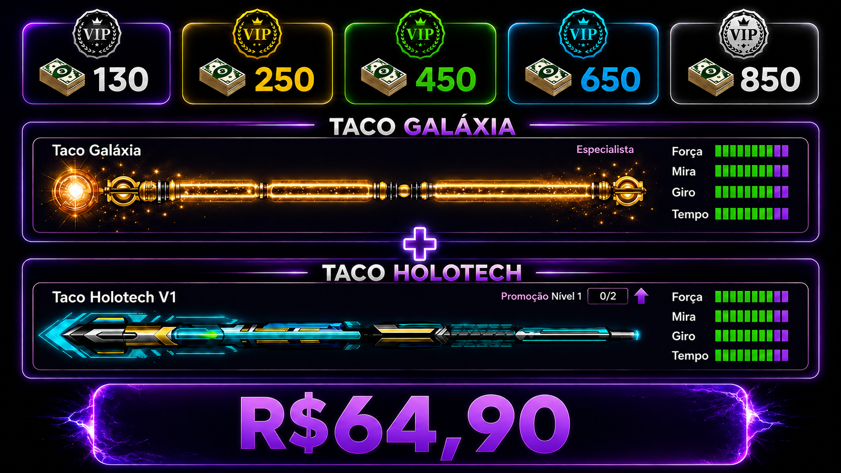 TACOS GALÁXIA + HOLOTECH V1