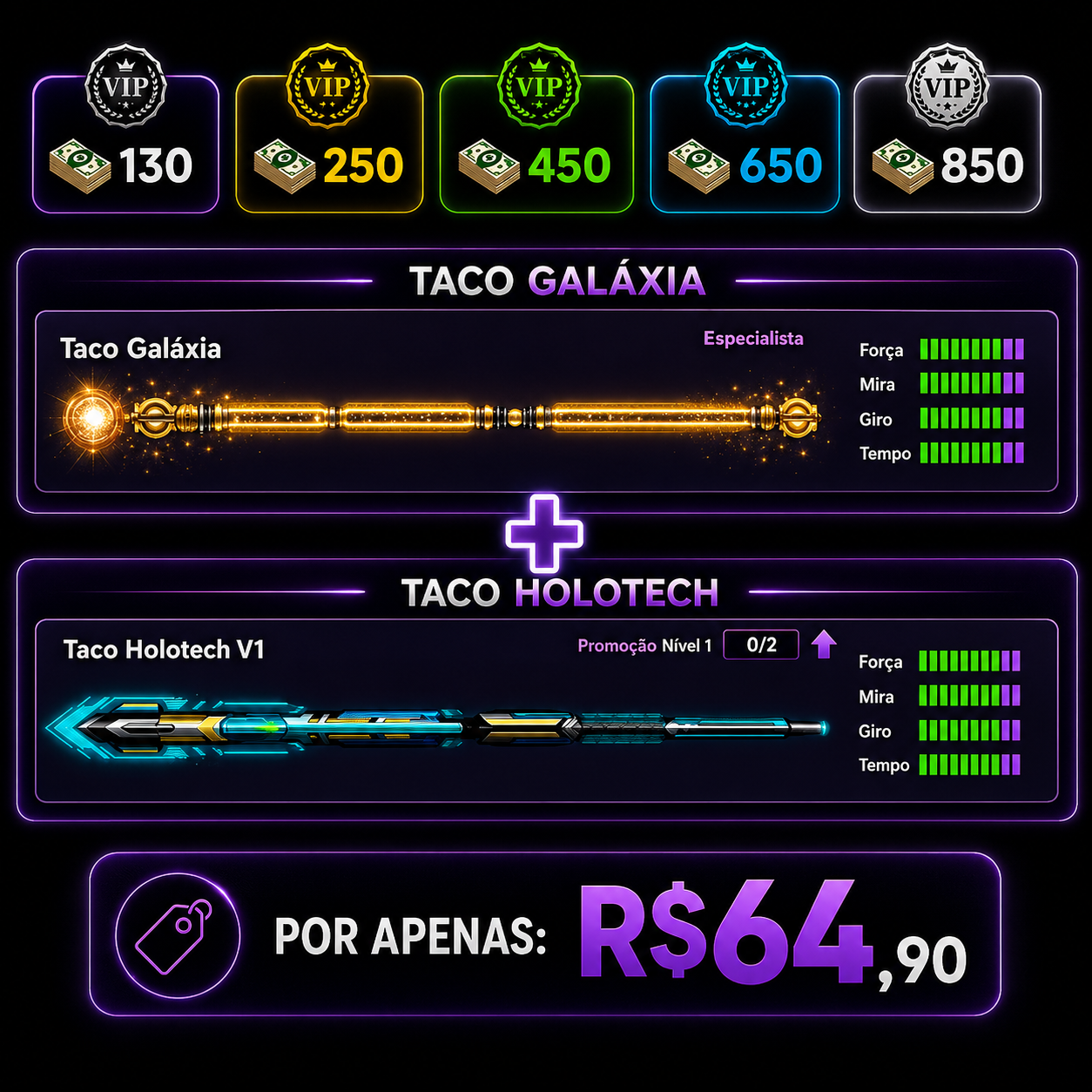 TACOS GALÁXIA + HOLOTECH V1